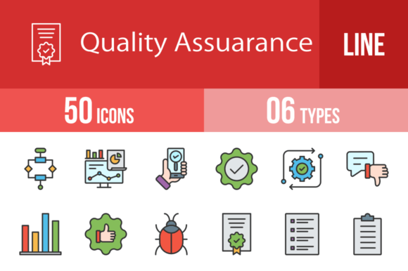 50 Quality Assurance Filled Line Icons for Modern Design