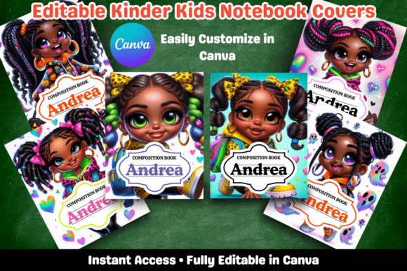 Black Girls Notebook Cover Bundle: Fresh Classroom Designs