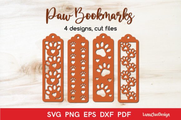 Crafting a Paw-sitive Impression: The Dog Paw with Hearts Bookmarks SVG