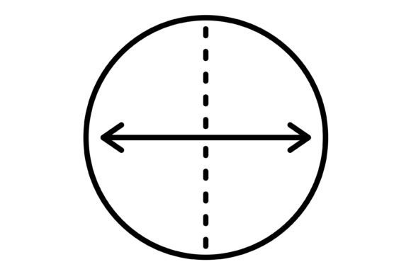 Diameter Outline Icon: A Versatile Asset for Modern Projects