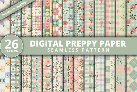 Digital Preppy Paper Pattern: A Fresh Take on Classic Style