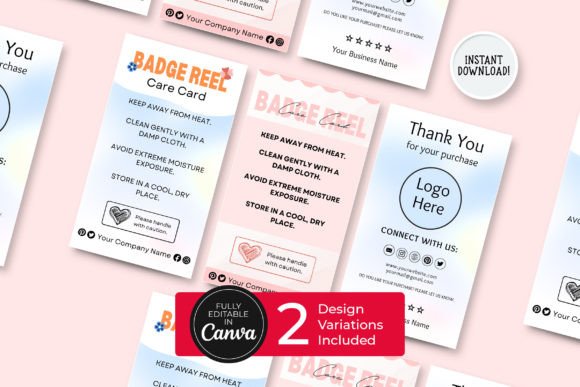 Elevate Your Brand with an Editable Badge Reel Care Guide