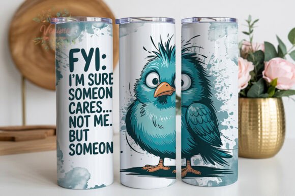 Sarcastic Bird Funny 20oz Tumbler Wrap: A Creative Asset