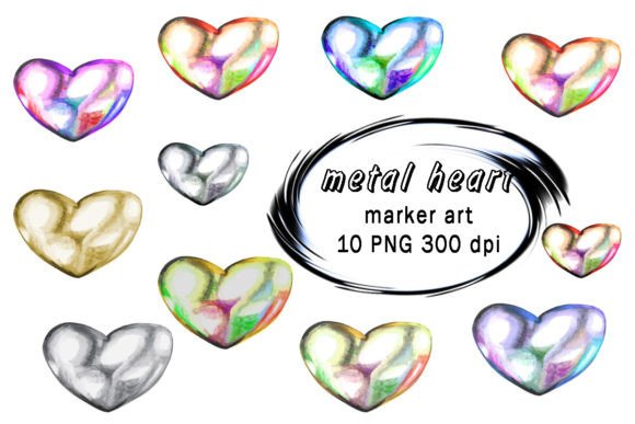 Unlocking Creative Potential with Metal Heart Marker Clipart