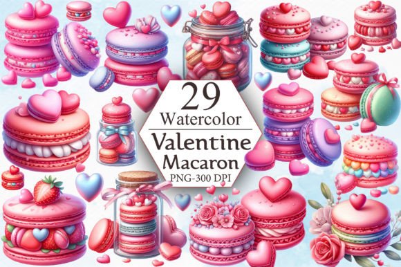 Valentine Macaron Sublimation Bundle: Sweet Design Assets