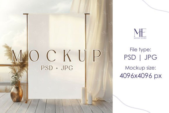 Wedding Welcome Sign Mockup: Showcase Your 2x3 Event Designs